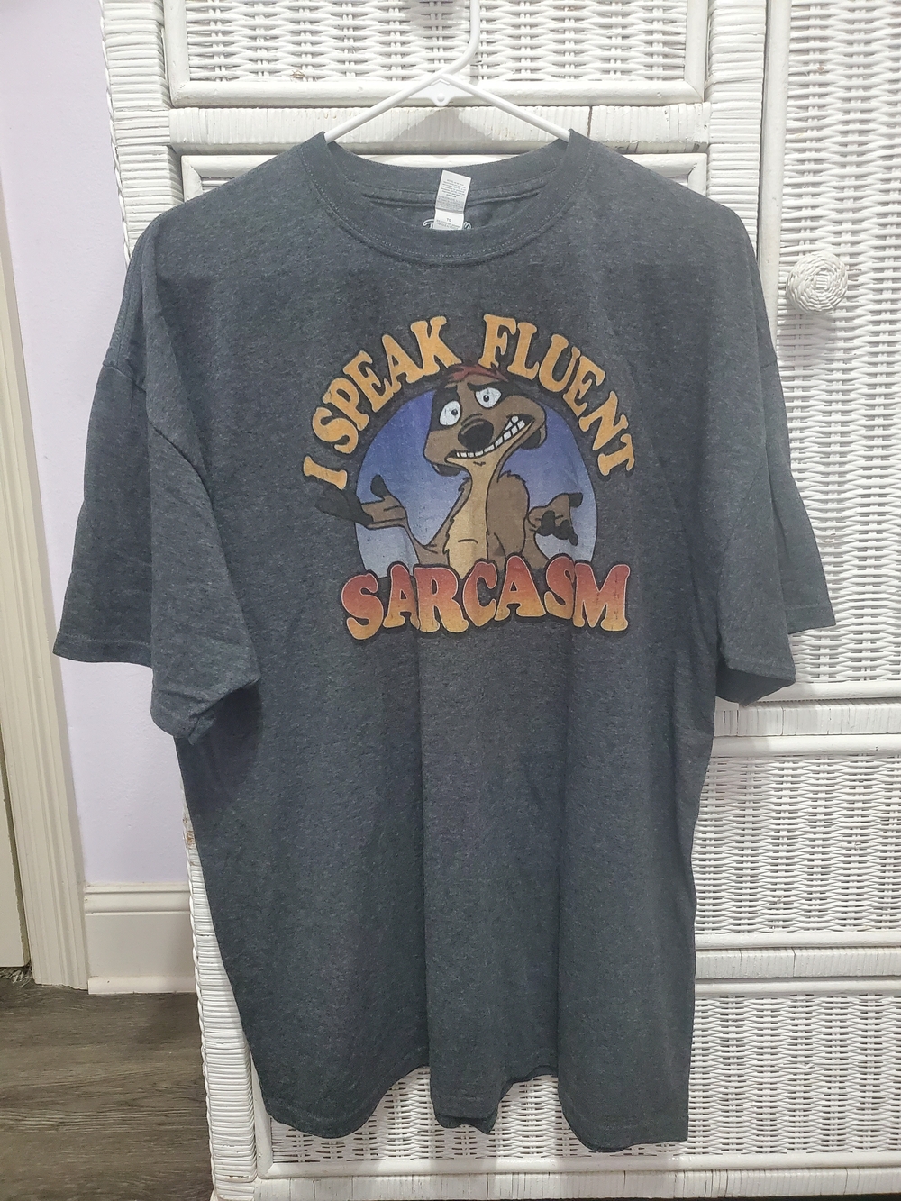 Disney Charcoal Gray 'I Speak Fluent Sarcasm' Short Sleeve Tee